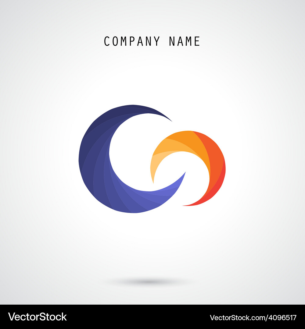 Creative circle abstract logo design templa Vector Image