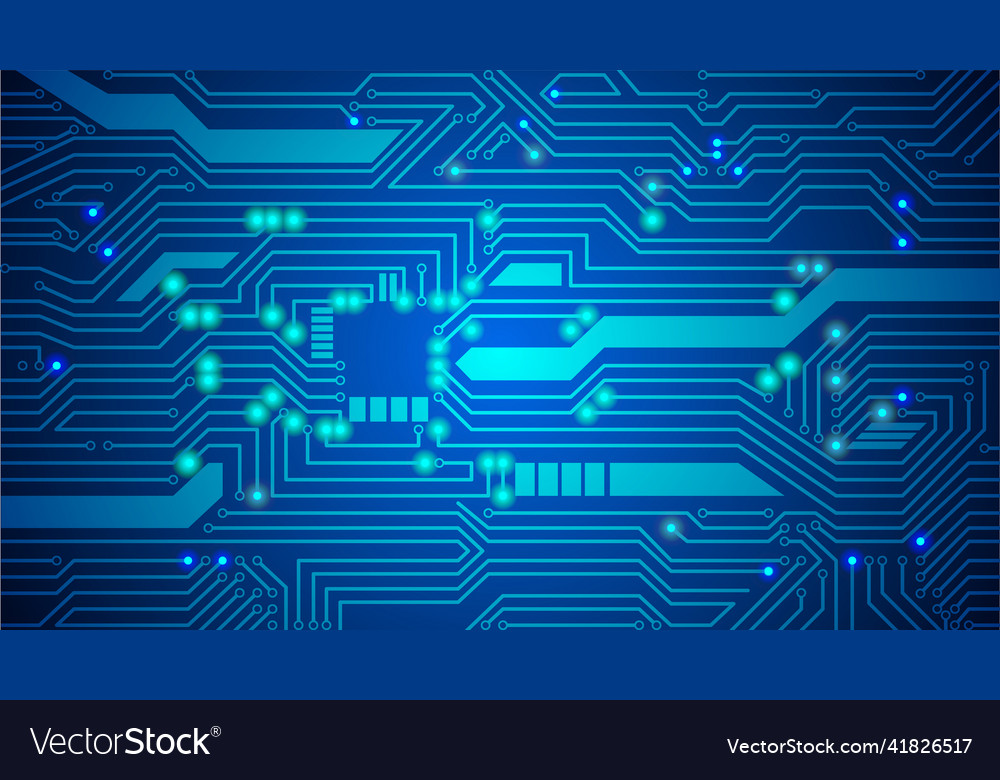Electronics board circuit engineering technology vector image Electronics board circuit engineering technology