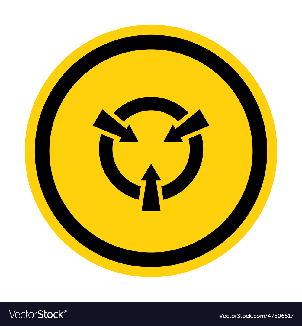 Electrostatic sensitive device esd symbol sign Vector Image