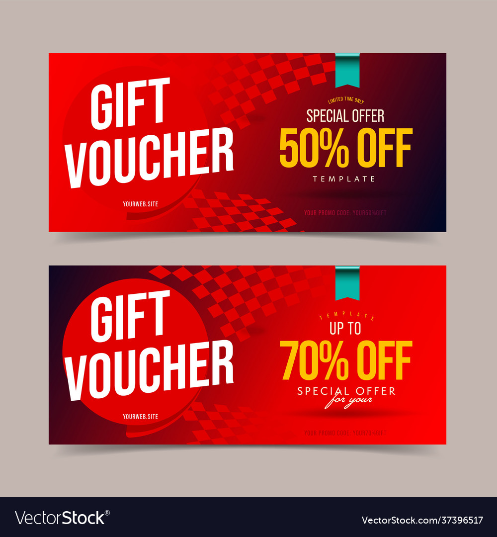 Gift voucher with price cutout percent off Vector Image