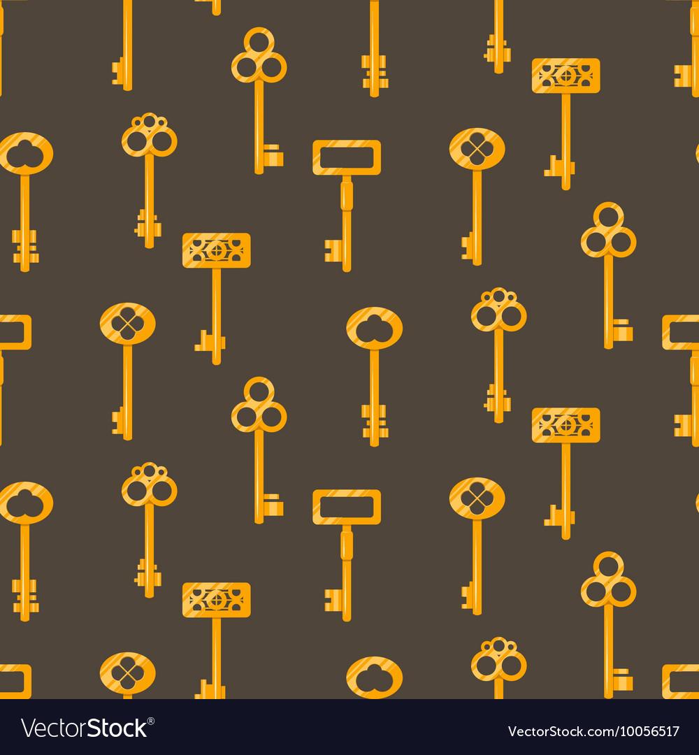 Gold Keys Retro Pattern