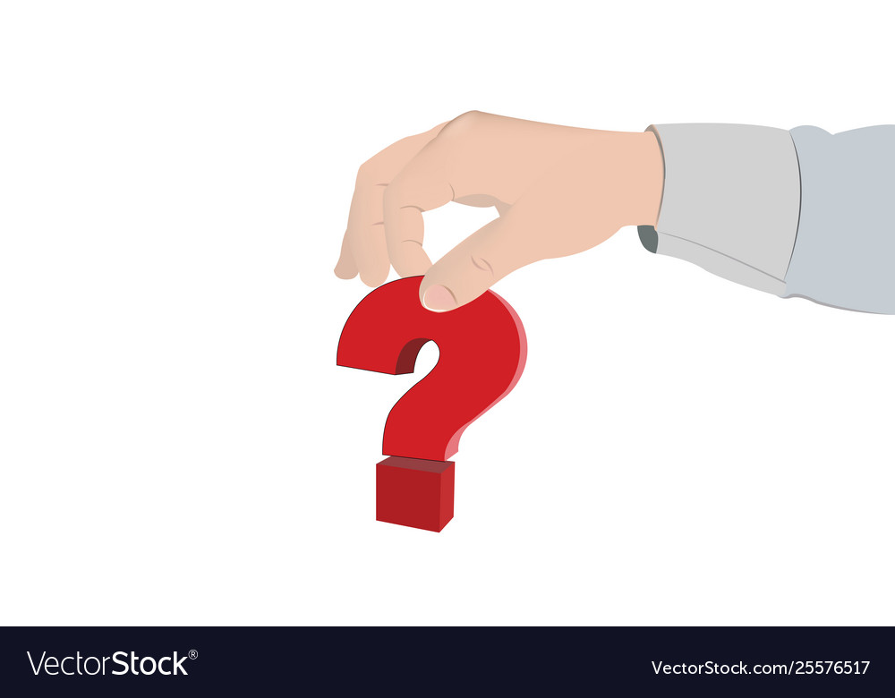 Hand with question mark