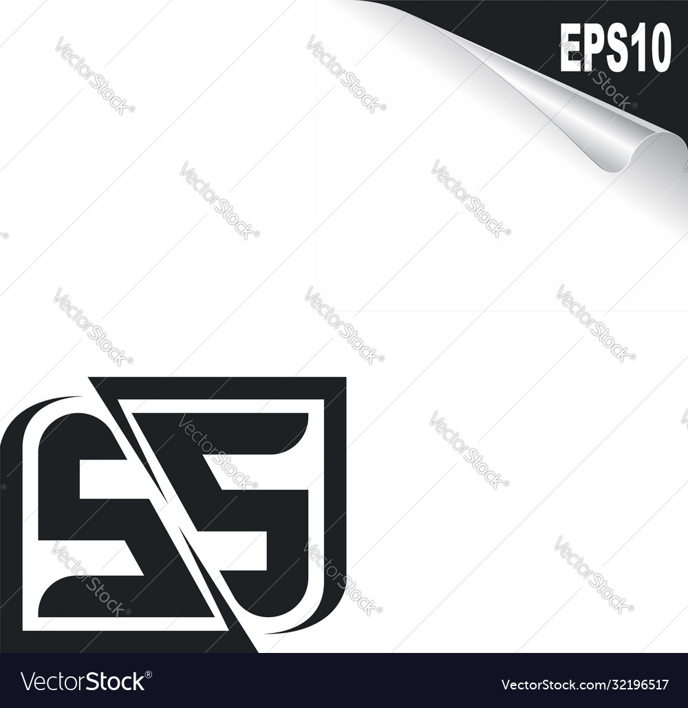 Initial ss logo design with shape style