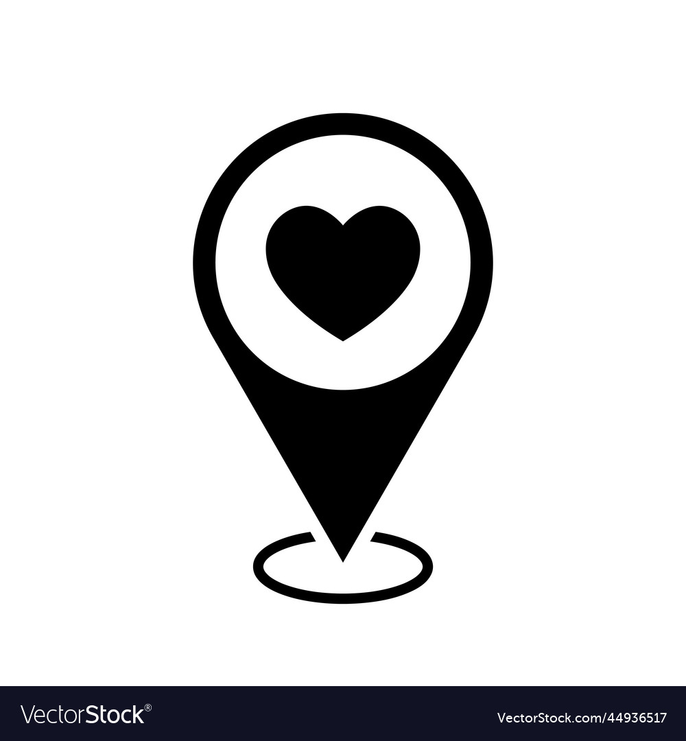 Location Pin with Heart Symbol