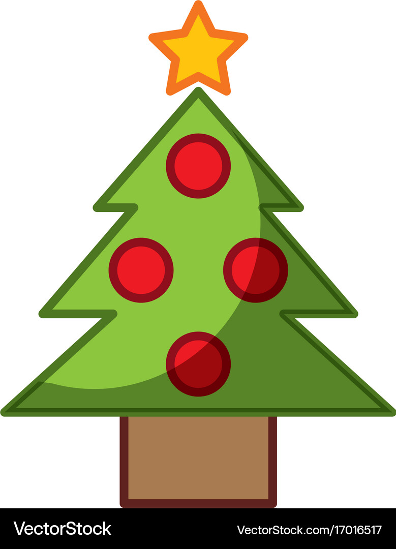 Pine tree isolated icon Royalty Free Vector Image