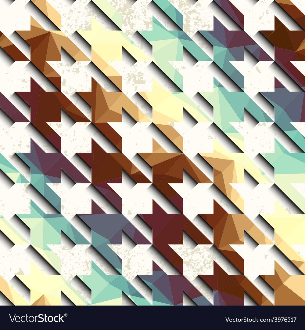 Retro pattern on grunge background