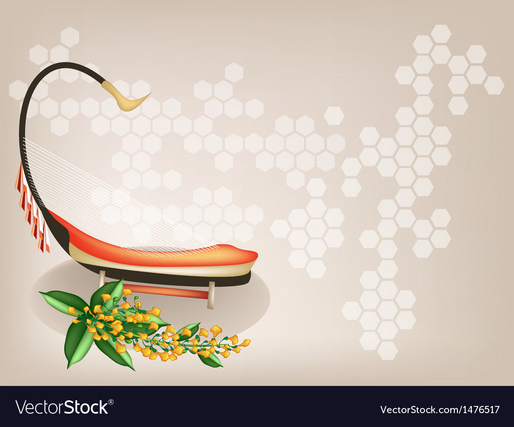 Saung padauk flower background Royalty Free Vector Image