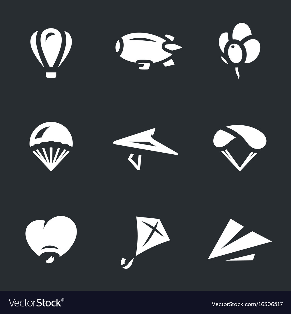 Set of aeronautics icons