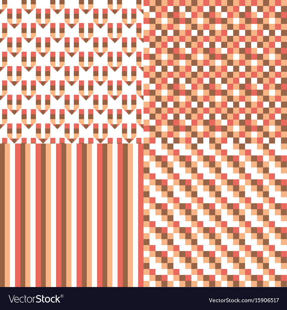 Set of seamless abstract pattern