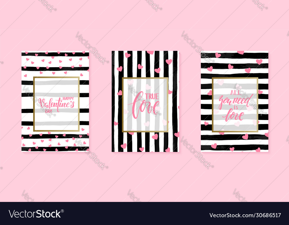 Valentines day and wedding card template hand