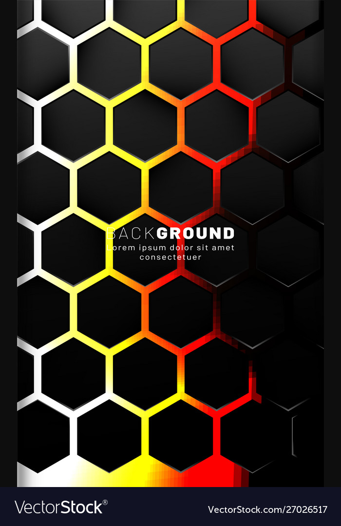 Vertical hexagon background gradient color light