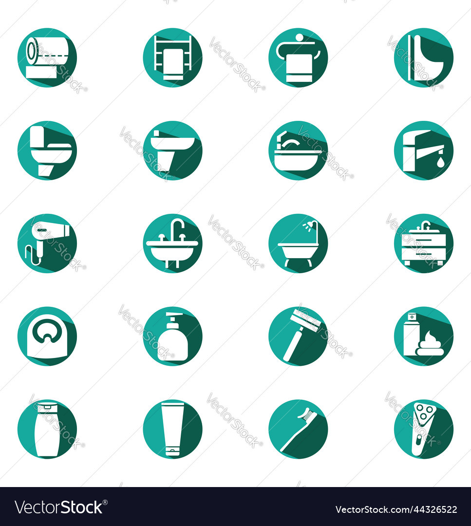 Bathroom utilities on a white background Vector Image