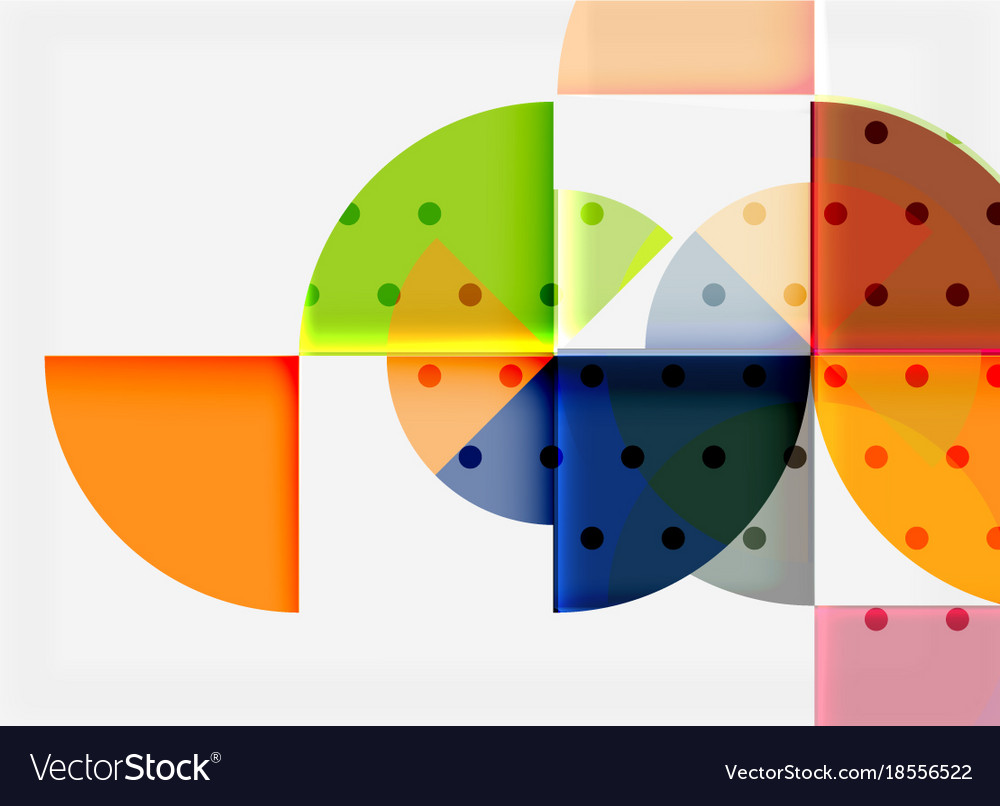 Circle elements on black background Royalty Free Vector