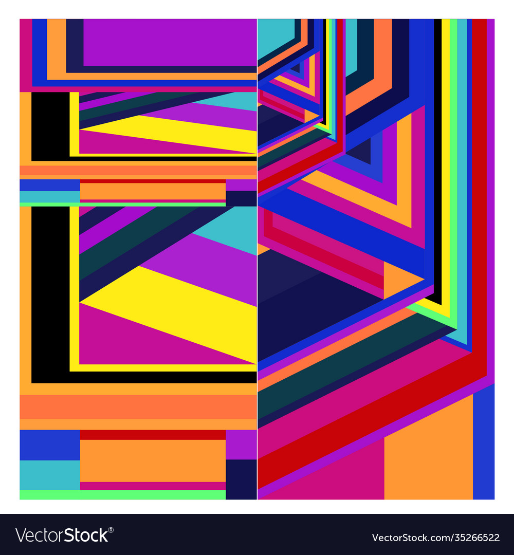 Colorful geometric and curve background pattern Vector Image Colorful geometric and curve background pattern