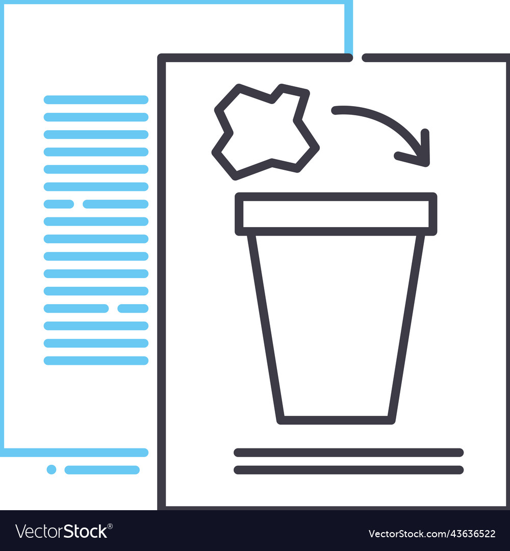 Delete document line icon outline symbol