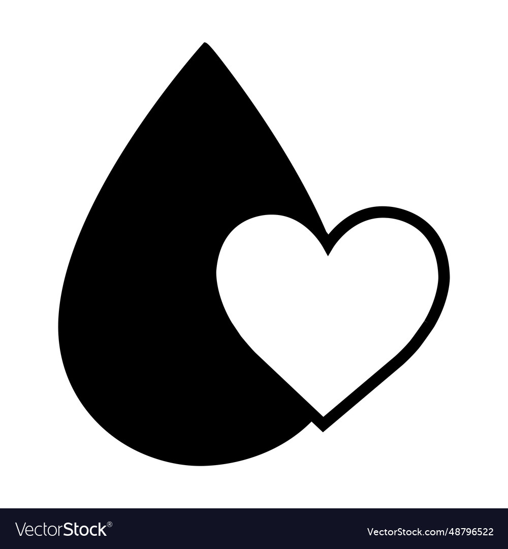 Drop heart symbolsvg Royalty Free Vector Image