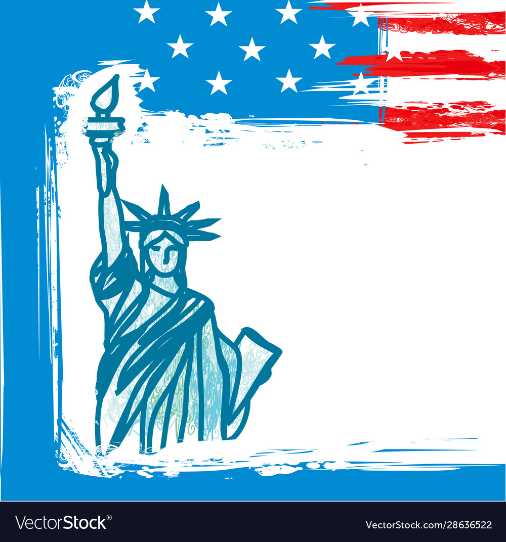 Grunge background american flag Royalty Free Vector Image