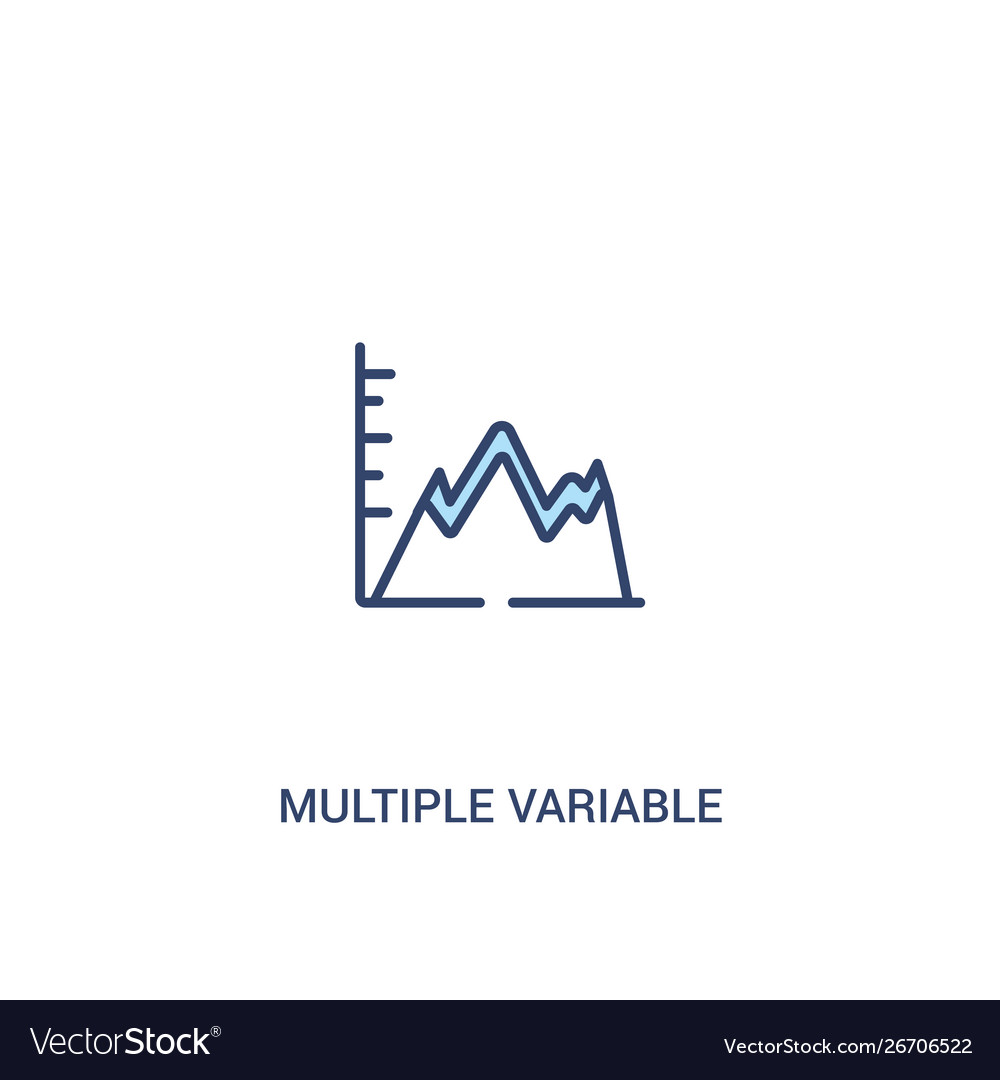 Multiple variable points line chart concept 2