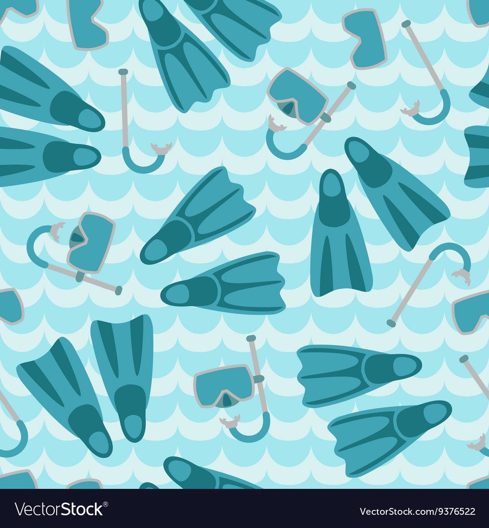 Ocean Flipper Pattern Royalty Free Vector Image