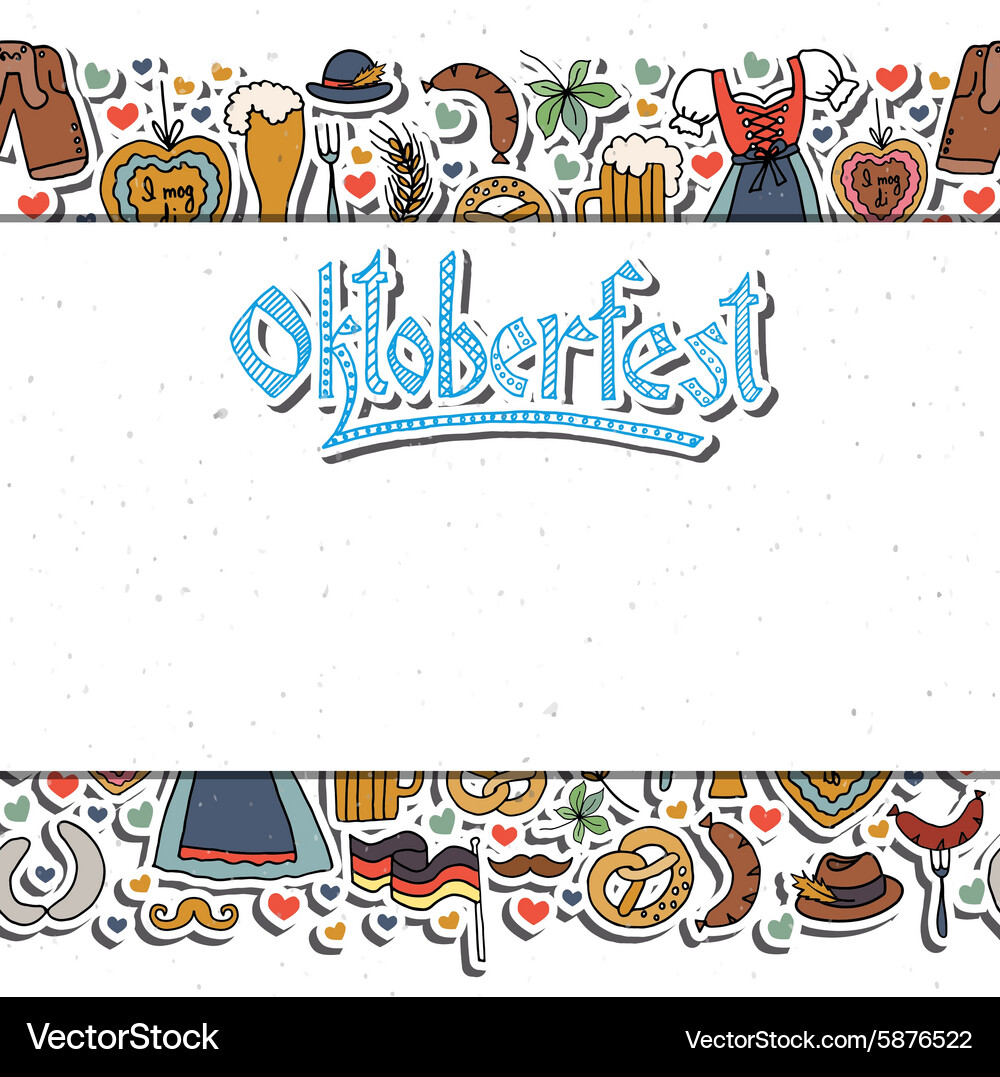 Oktoberfest elements set Royalty Free Vector Image