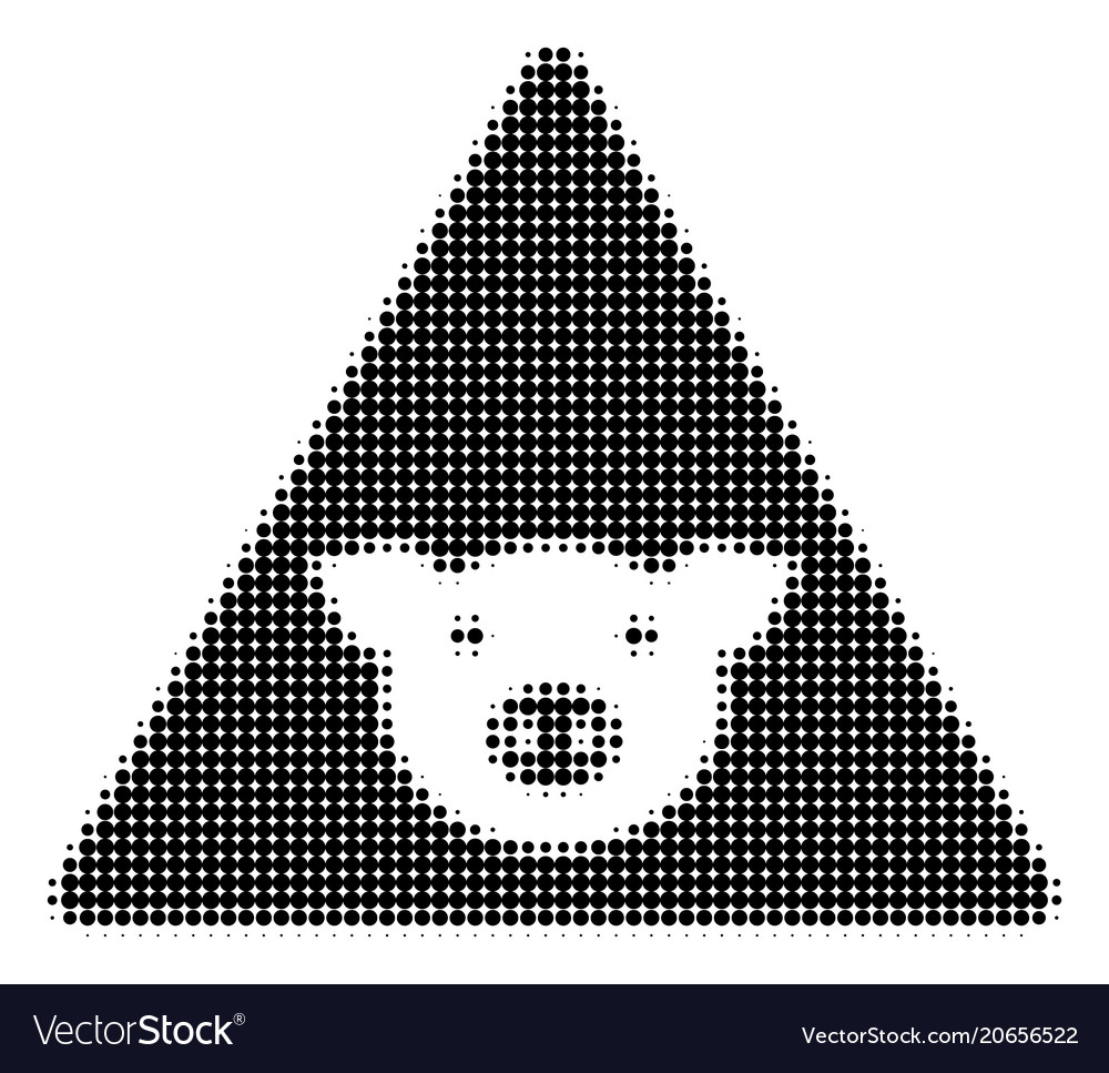 Pig error halftone icon