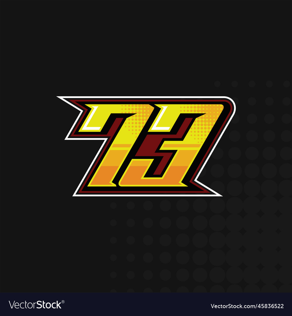 Race number 73 logo design vector image Race number 73 logo design