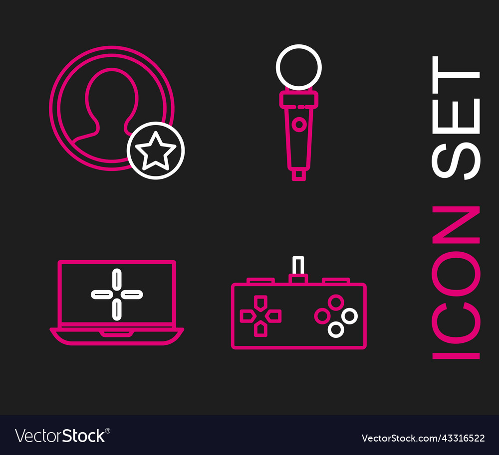Set line gamepad laptop joystick for arcade