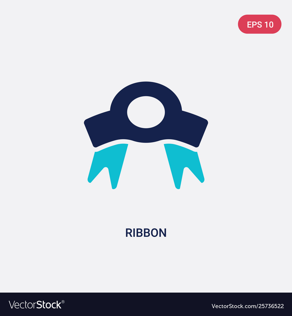 Two color ribbon icon from customer service