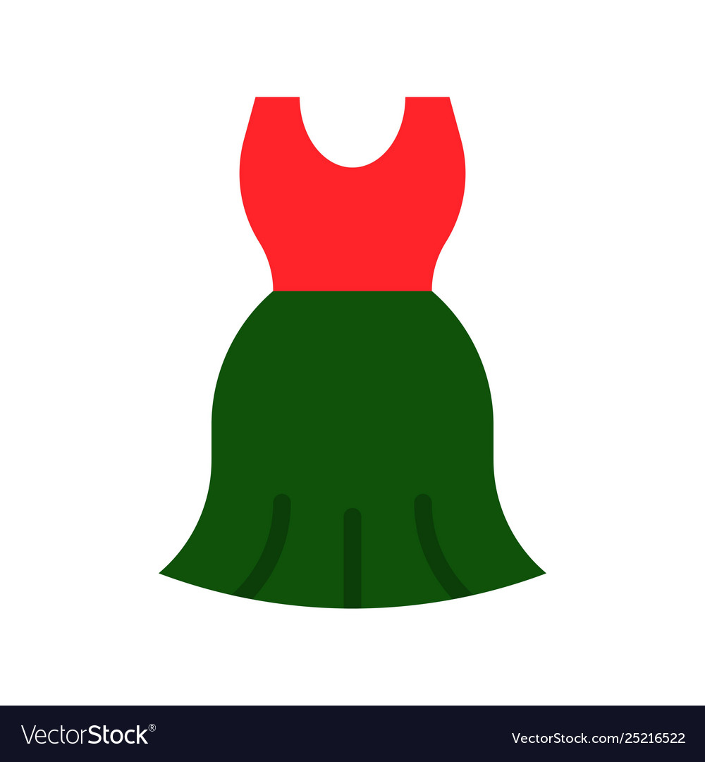 Women dress flat style icon Royalty Free Vector Image