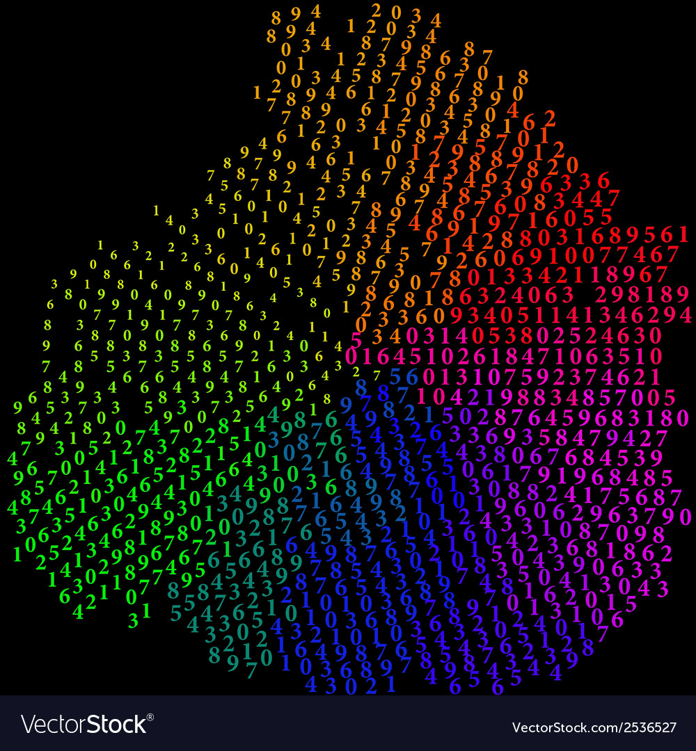 Abstract colorful of numbers - background