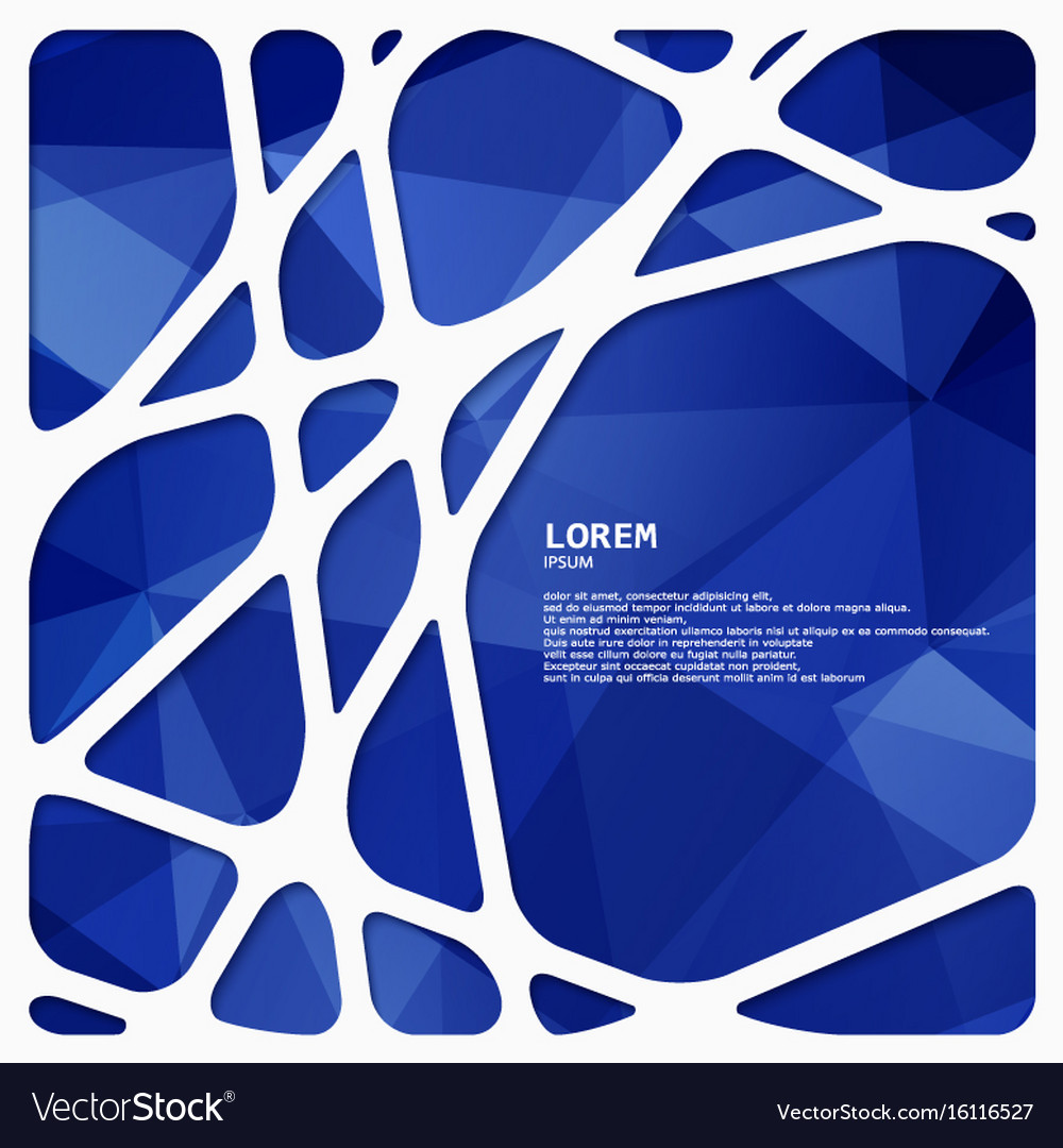 Abstract network frame with triangular background