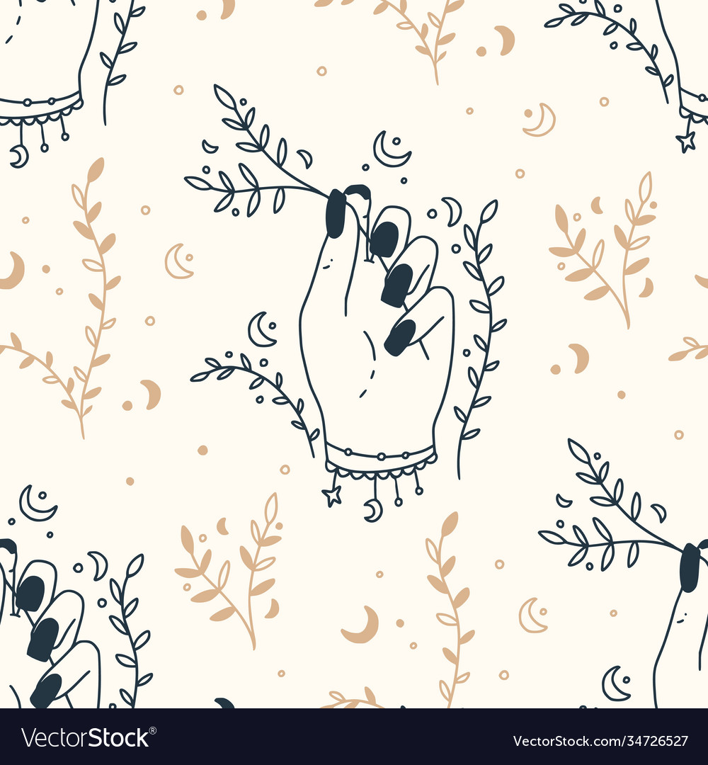 Celestial seamless pattern