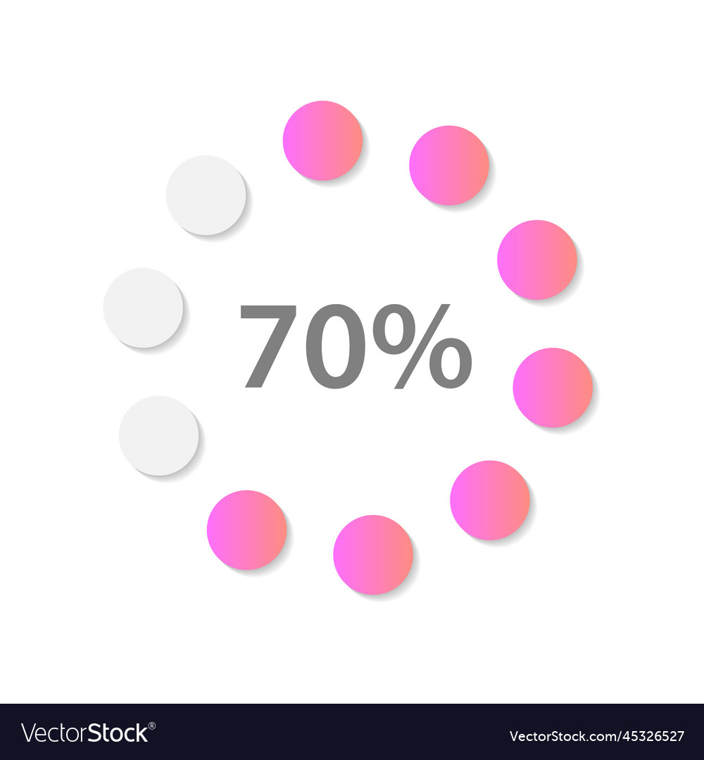 Circular dot gradient infographic chart design