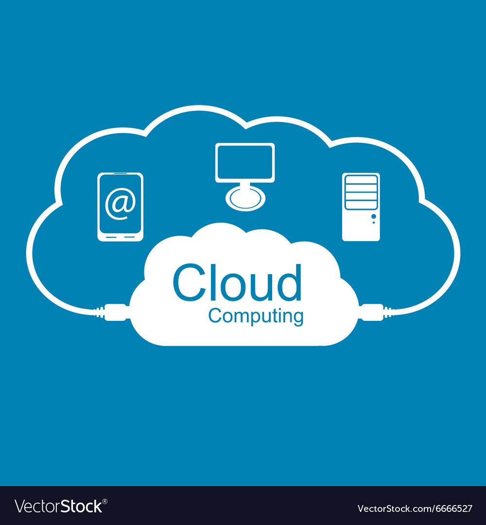 Cloud computing concept modern design template