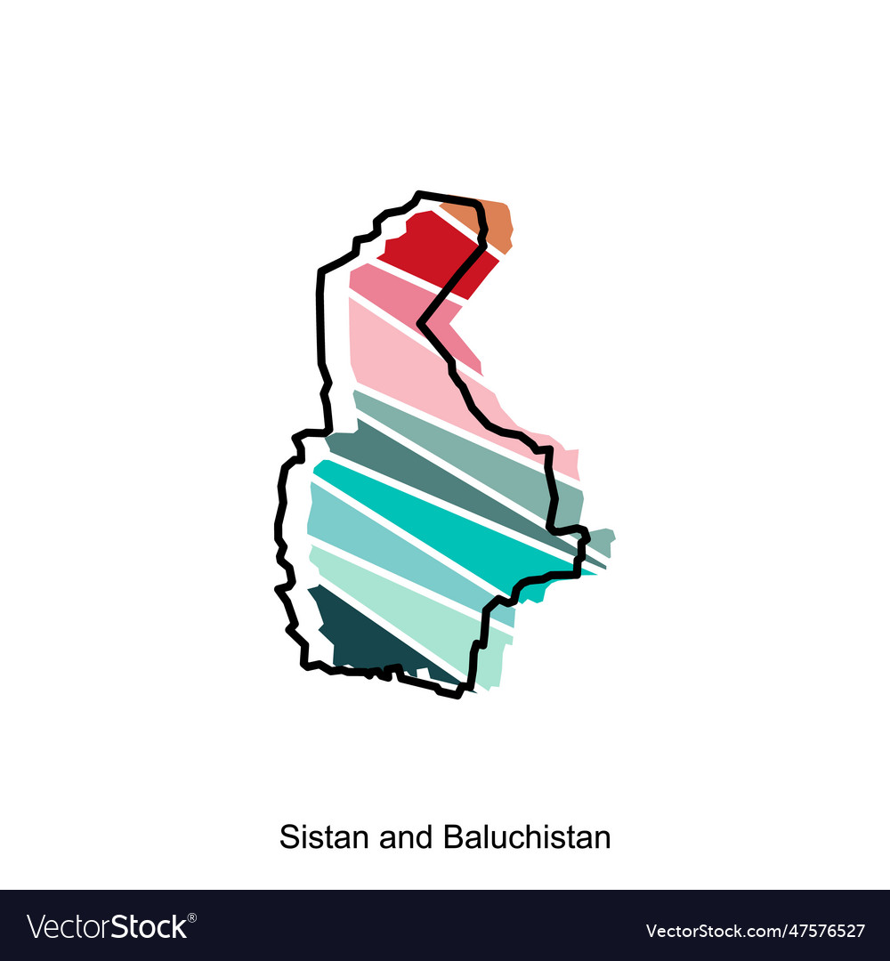 File map of sistan and baluchistan iran regions Vector Image
