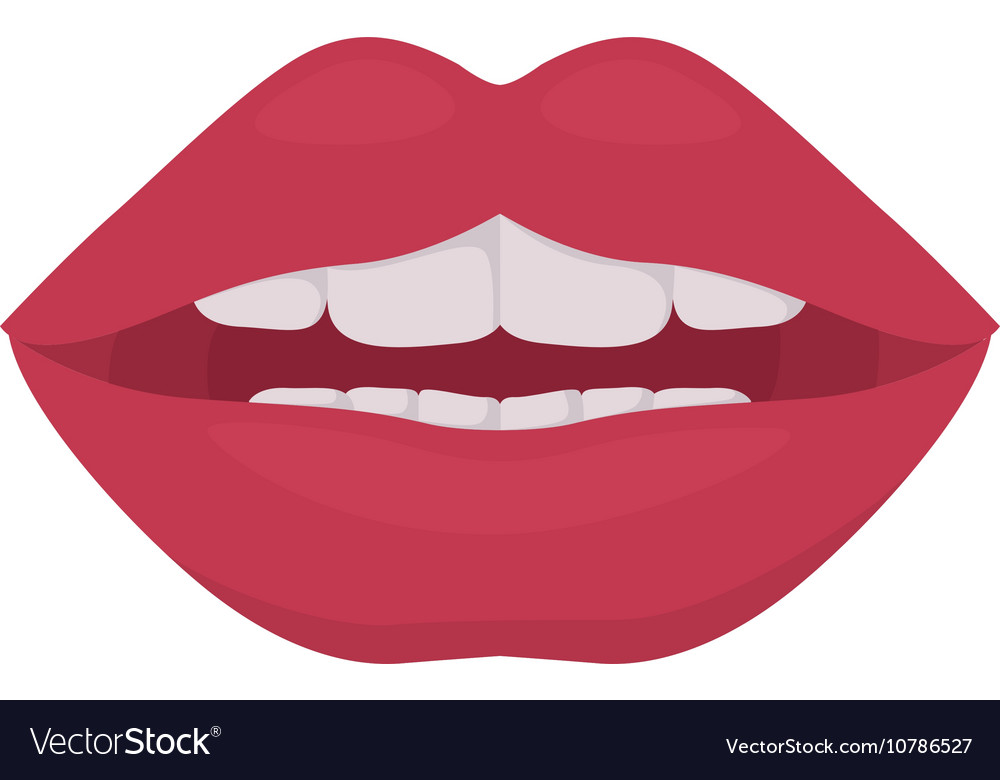 Lips of female mouth design Royalty Free Vector Image