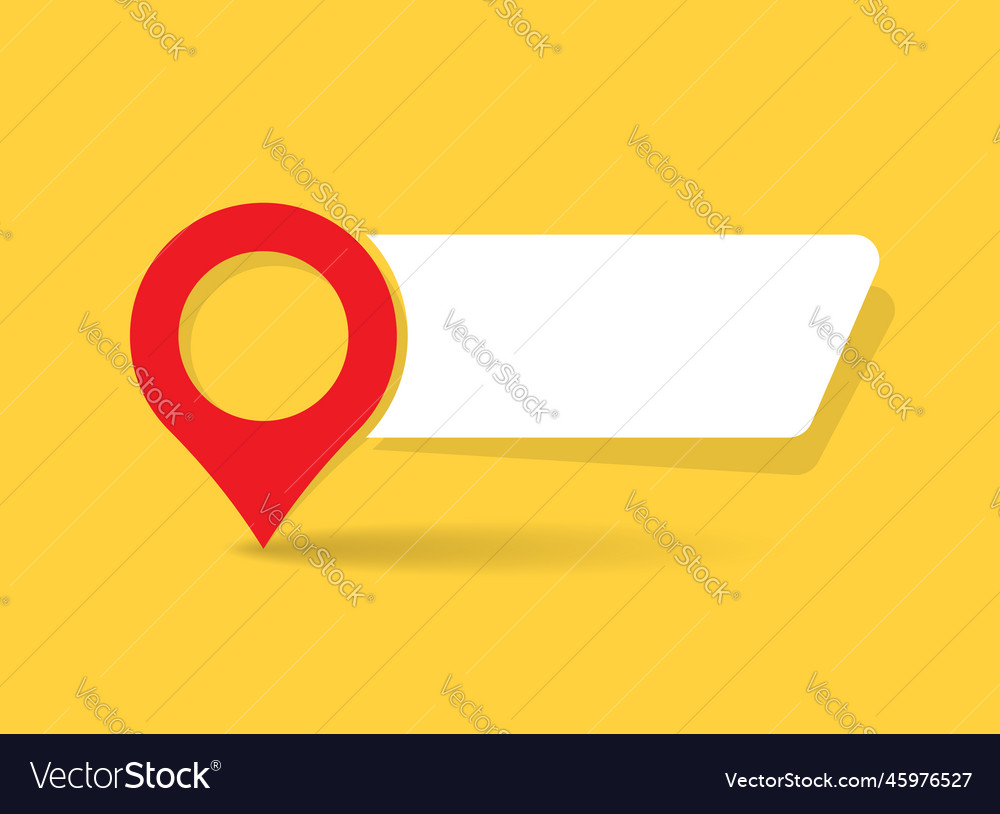 Map pin icon in flat style pointer destination