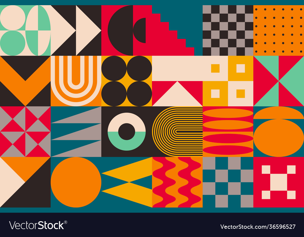 Minimal geometric pattern design vector image Minimal geometric pattern design