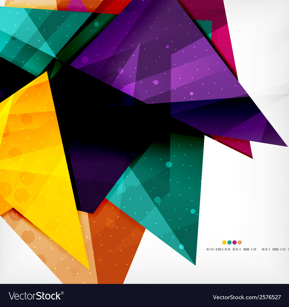 Modern 3d glossy overlapping triangles