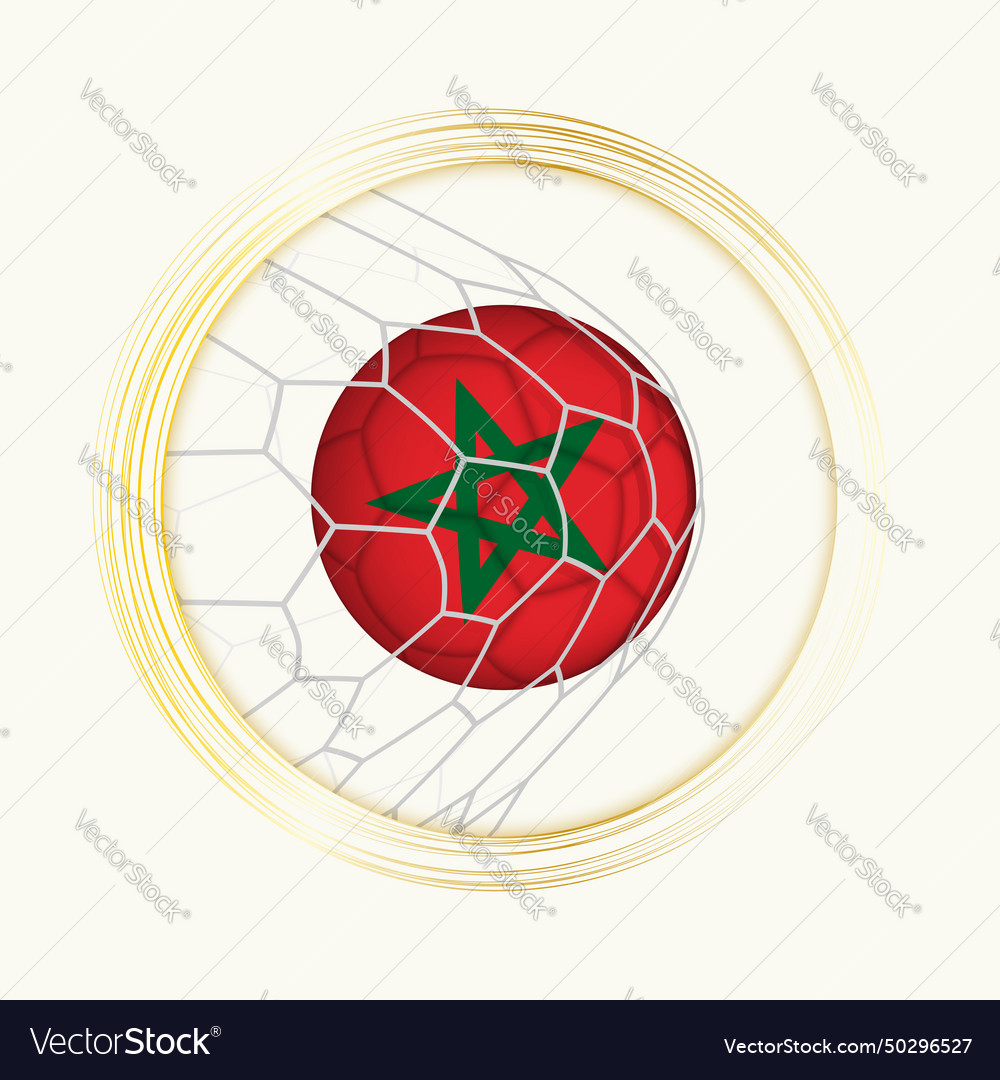 Morocco scoring goal abstract football symbol