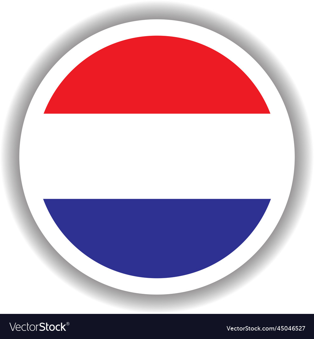 Netherland Flagge rund Form