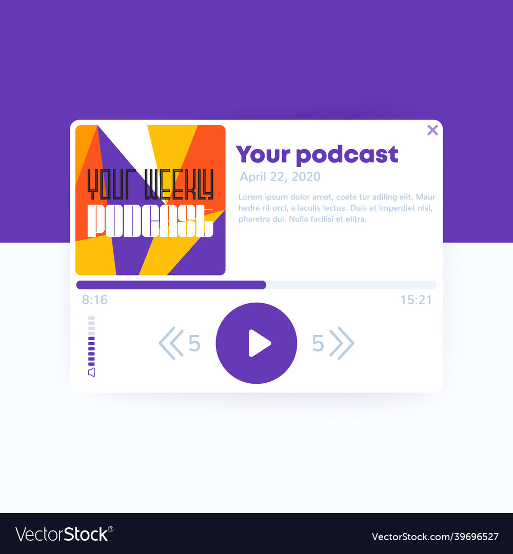 Podcast player ui design interface