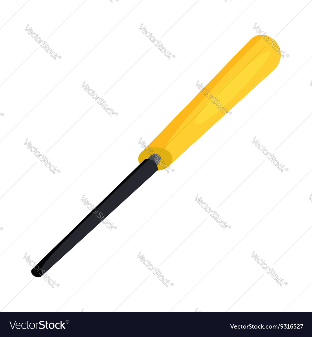 Semicircular chisel icon cartoon style Royalty Free Vector