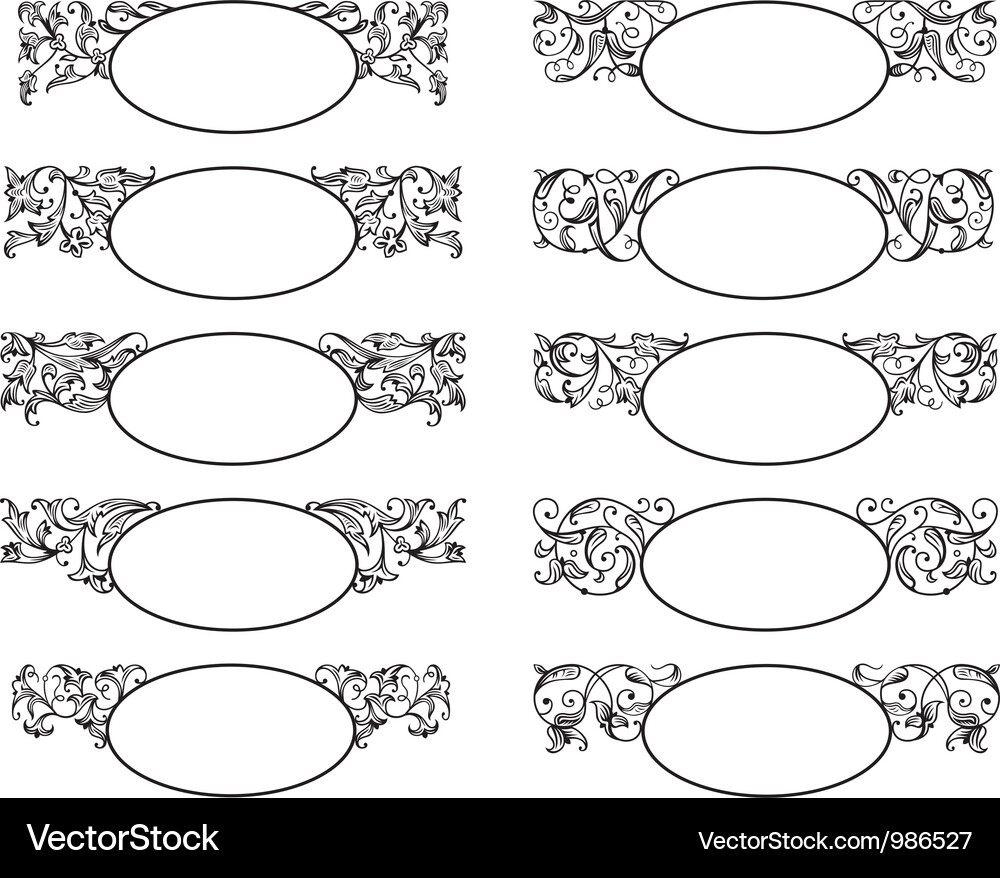 Set decorative frames Royalty Free Vector Image