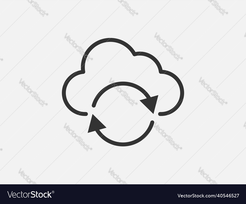 Technology icon cloud computing connection big