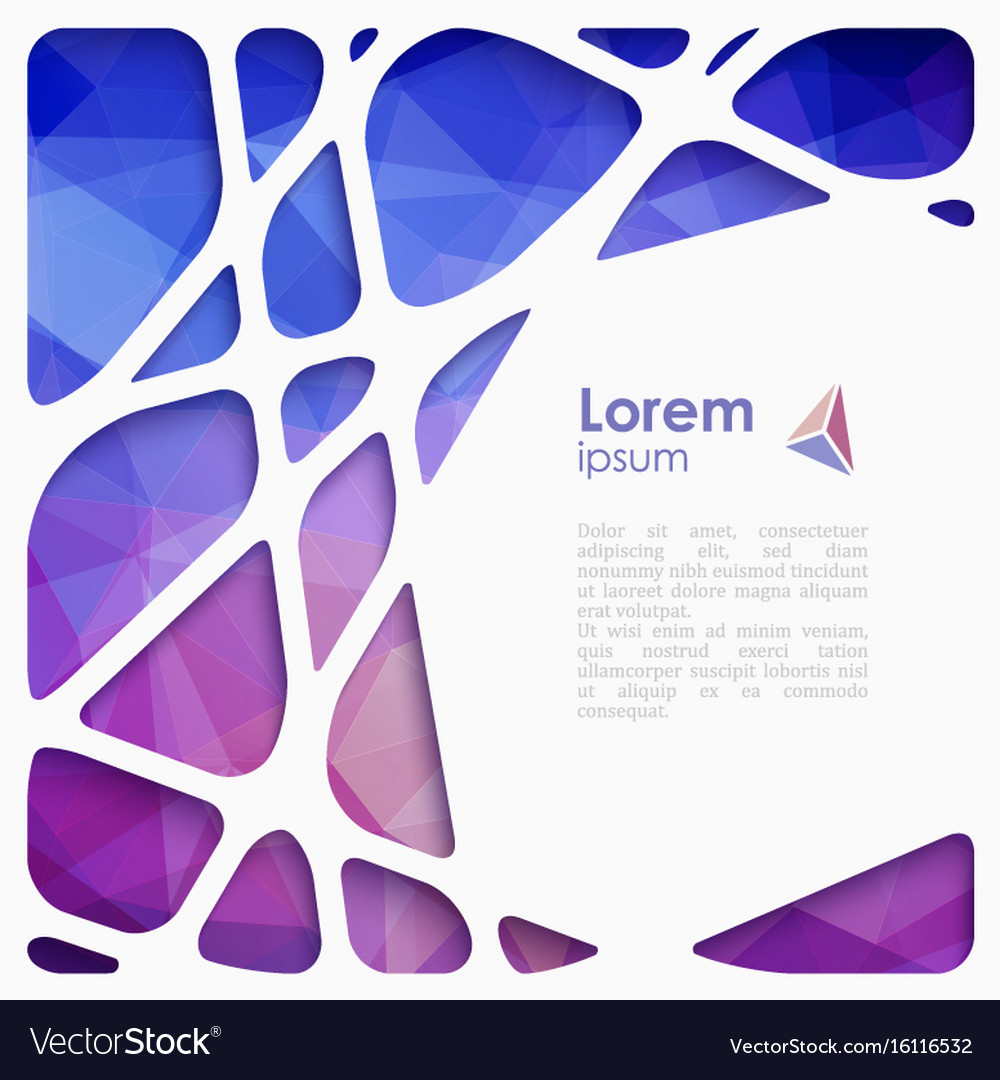 Abstract network frame with triangular background