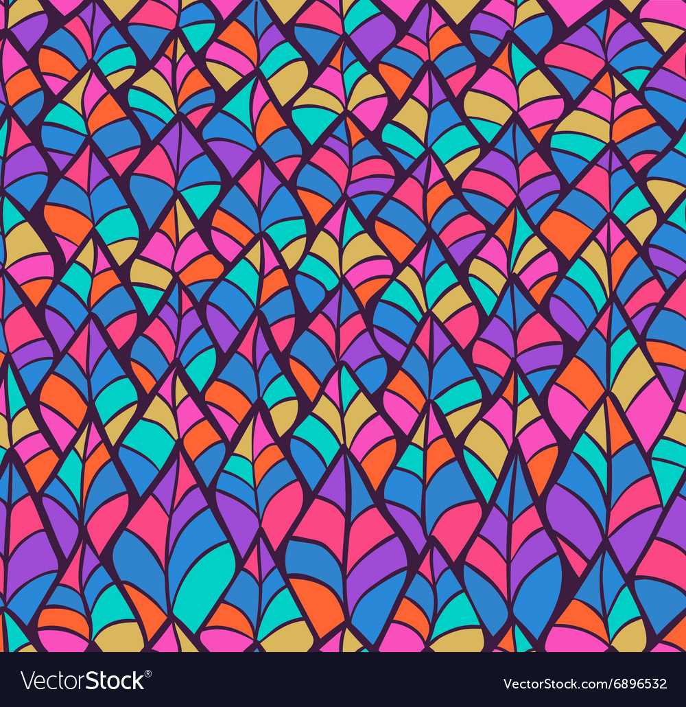 Abstract sketched colorful seamless background Vector Image