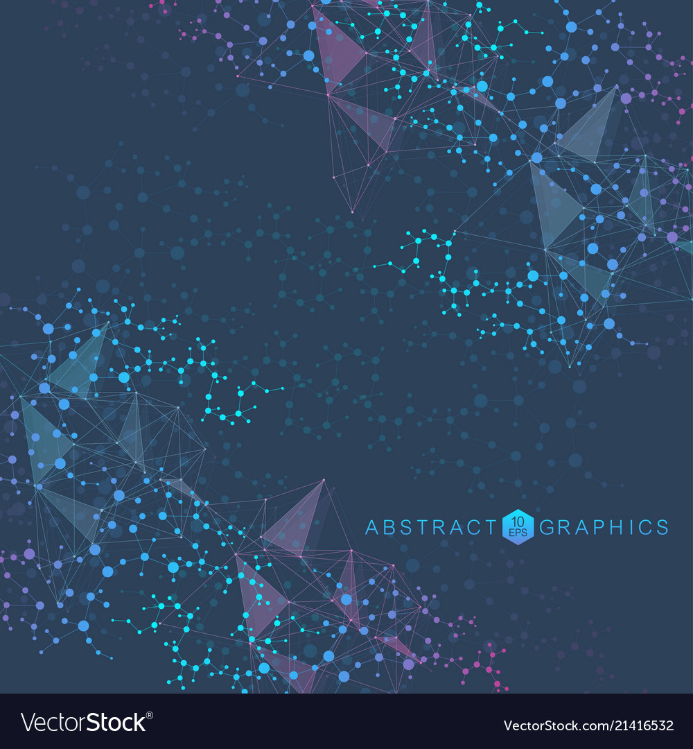 Big data visualization background modern vector image Big data visualization background modern