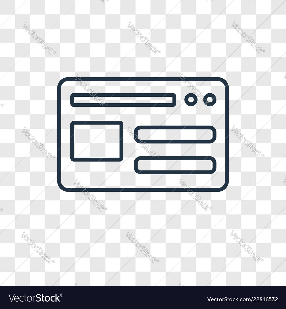Browser concept linear icon isolated vector image Browser concept linear icon isolated