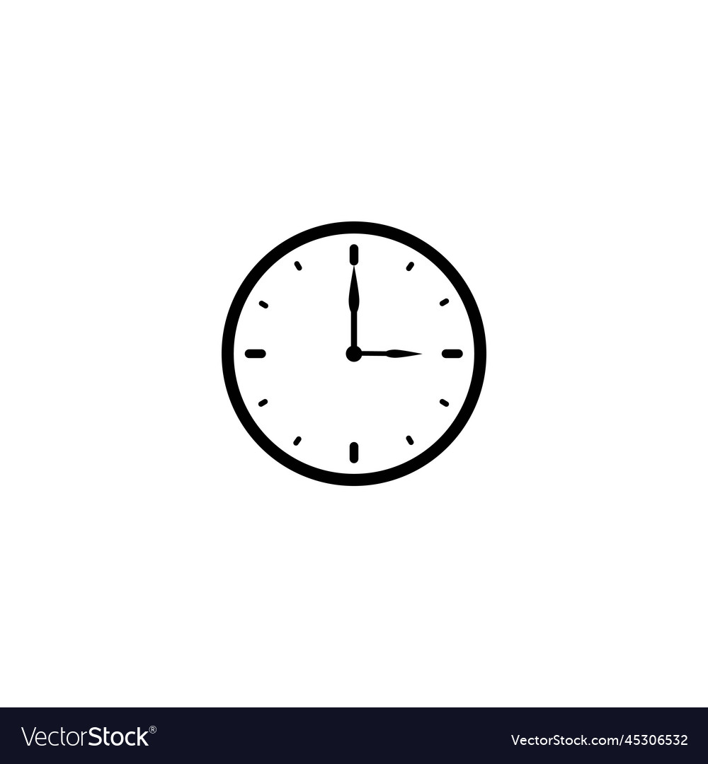 Clock logo design template